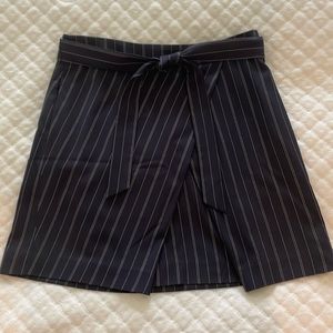 Banana Republic Navy Blue/White Pinstriped Skirt